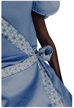 Blue cotton twill dress